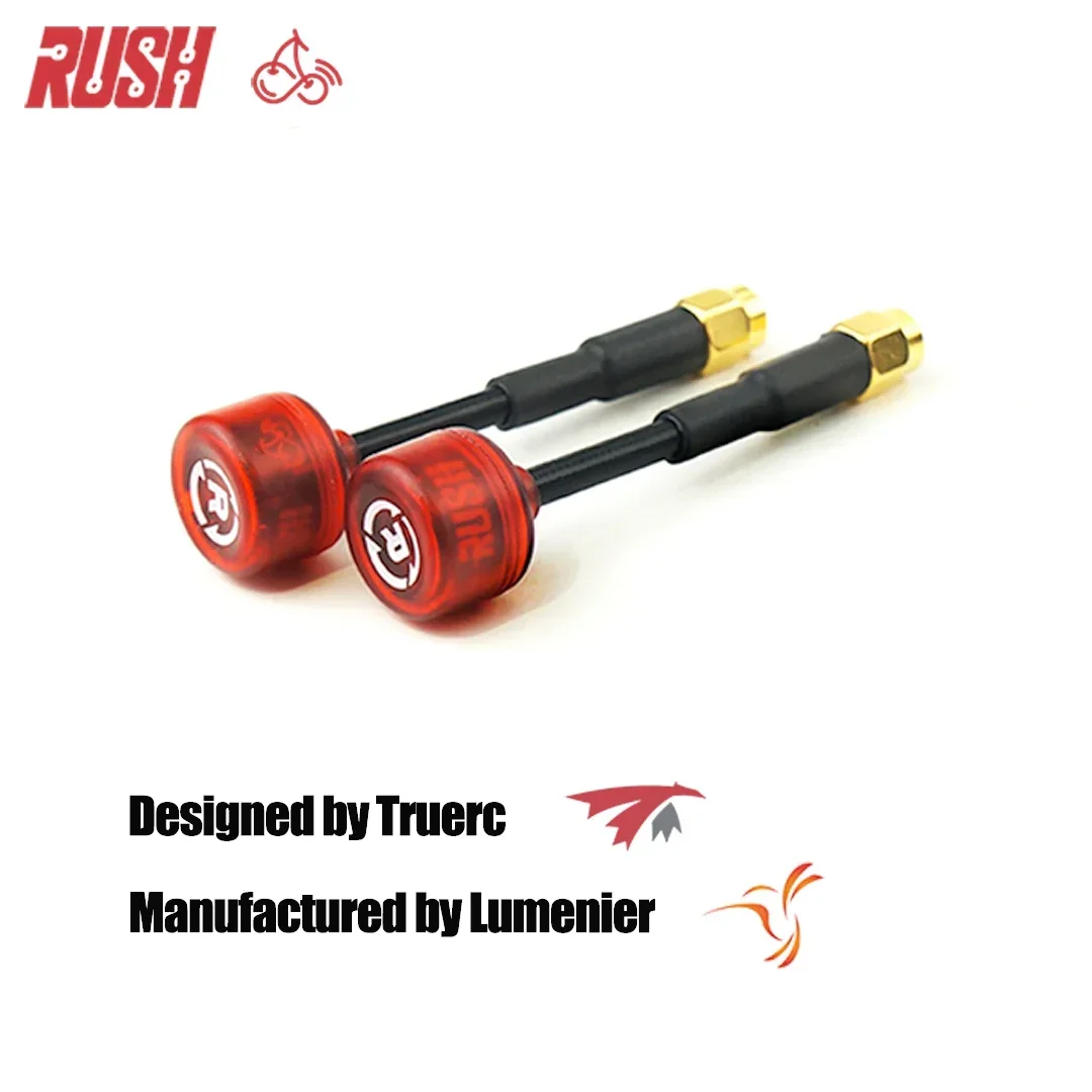 2PCS RUSH CHERRY 5.8G 1.2DB Clear Red FPV Antenna