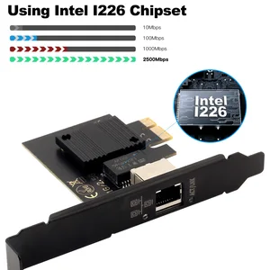 2.5g intel i226 pcie para placa de rede rj45 100/1000/2500mbps interface rj45 lan etherent adaptador gigabit para pc/desktop para win 10 principais vendas placa de rede gigabit intel - №6