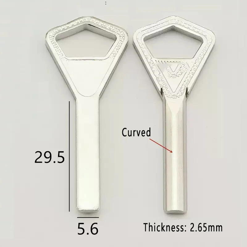 10Pcs/Lot Triangular Handle Semicircular Key Blank Household Key Blank