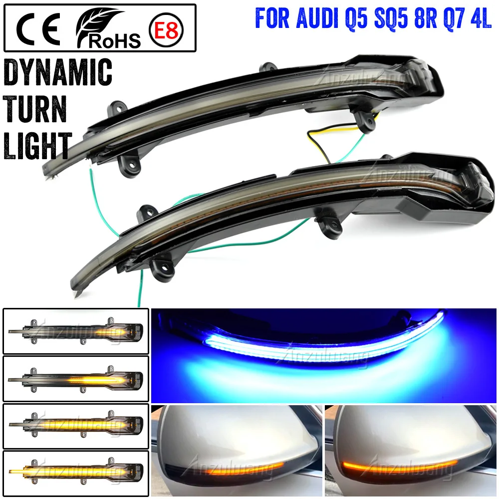 

Fit For Audi Q5 2009-2016 For Audi Q7 2010-2015 Dynamic Blinker Turn Signal Light Side Mirror Indicator LED Flashing Light