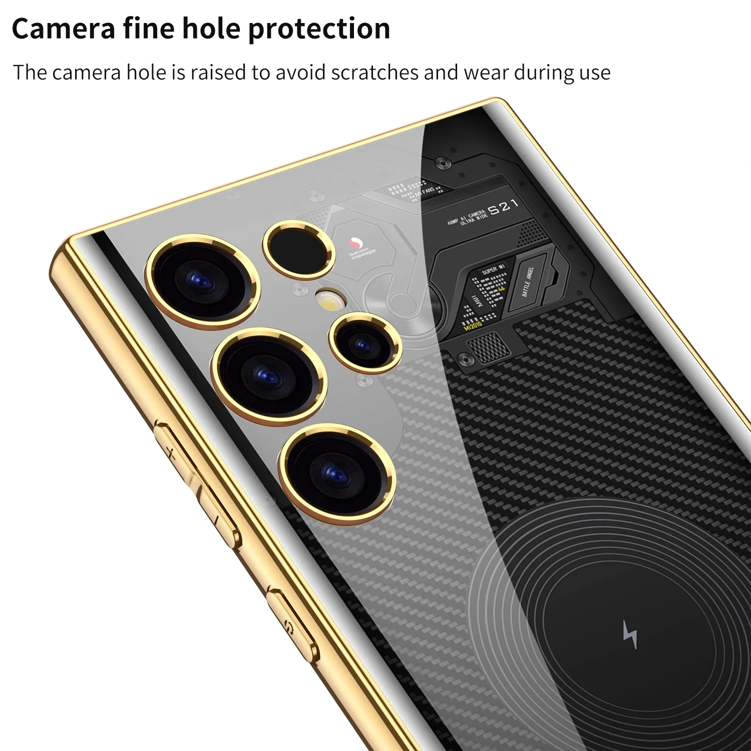 GKK Painted Tempered Glass Case For Samsung Galaxy S24 Ultra Camera Protective Plating Edge Hard Cover For Galaxy S24 Ultra Case