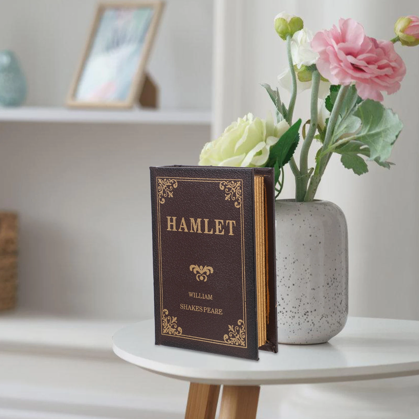 

1pc Retro Fake Book Bookshelf Display False Book Storage Box Organizer Vintage Style Decorative Home Office Coffee Table