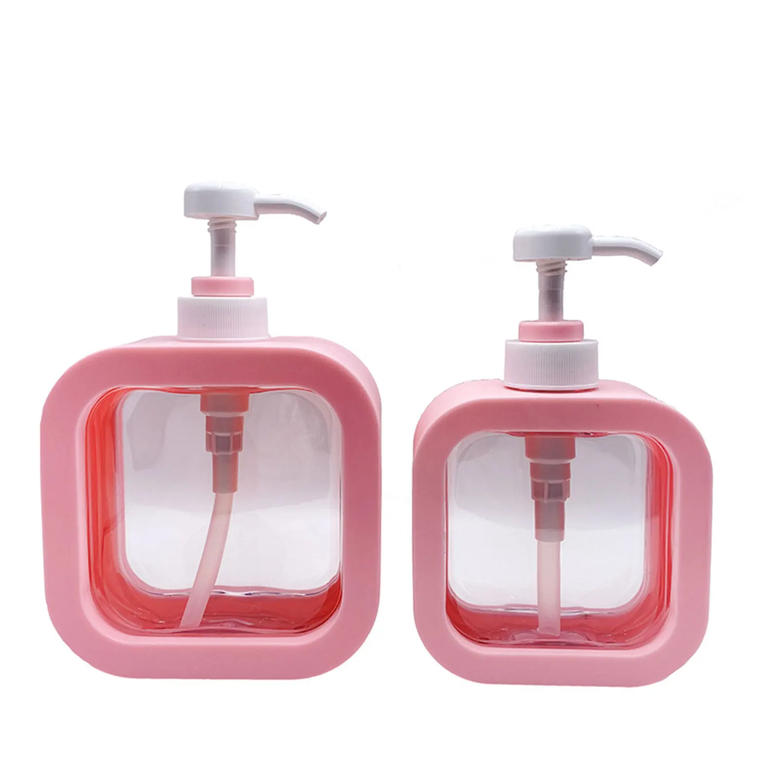 Refillable Soap Pump Dispenser Empty Hand Soap Dish Soap Bottle for Kitchen Bathroom Shower Gel Press Type Storage Bottle