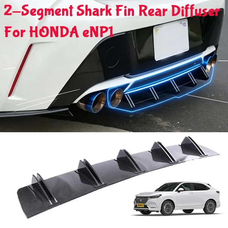 For HONDA eNP1 Shark Fin Rear Diffuser Split Chassis Spoiler Auto Aerodynamic Parts Aerodynamic Modification