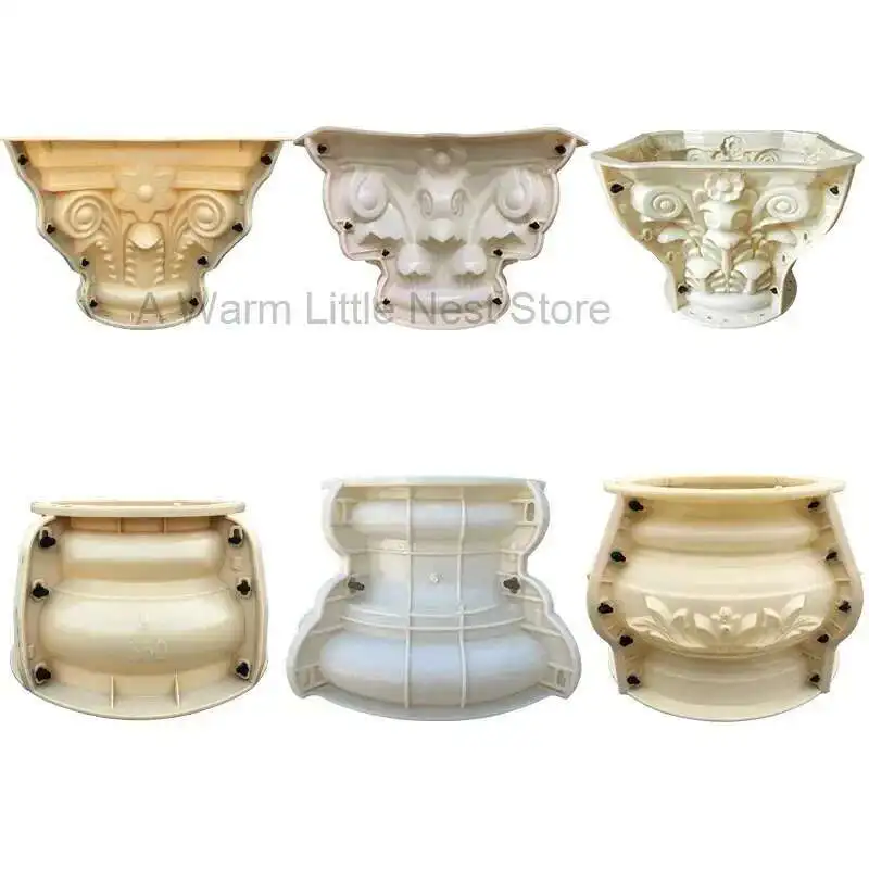 

European-style Roman Column Head and Foot Mold Villa Outdoor Garden Gate Fance Thickened Concrete Column Cap and Foot Mold b