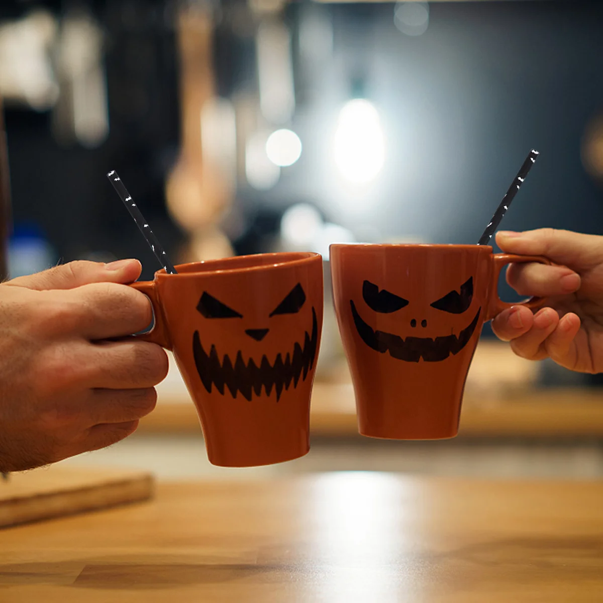 

50Pcs Halloween Eco-Friendly Paper Novelty Drinking Straws for Halloween Decoration Ghost Festival Kids Party