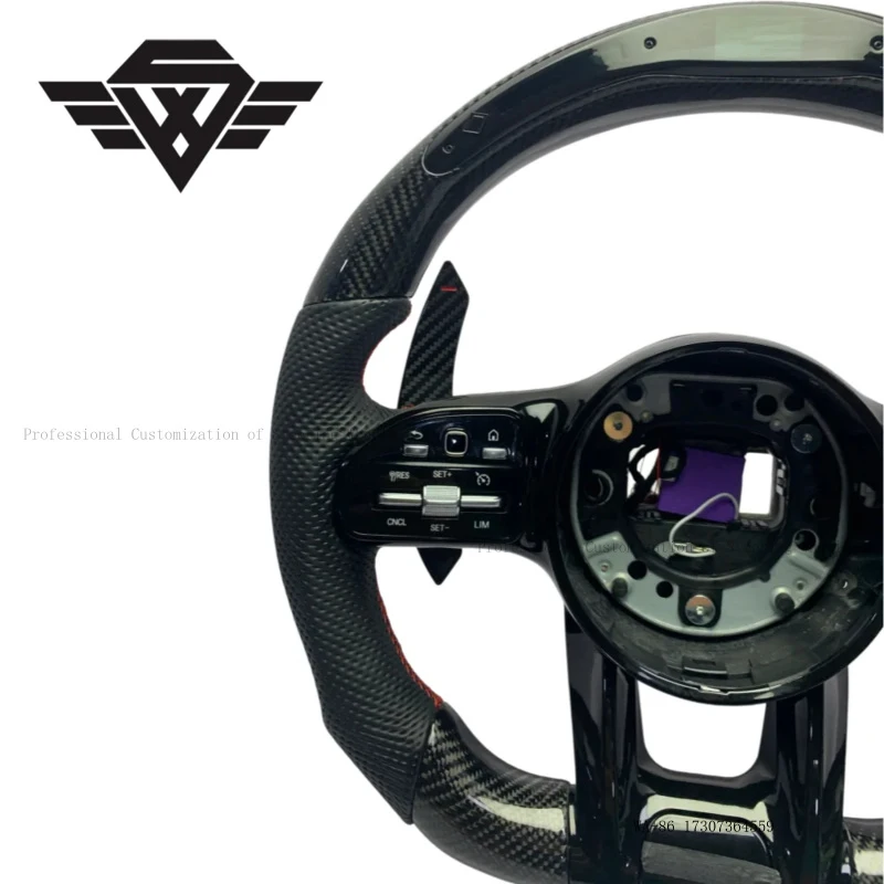 Superior Luxury Real Carbon Fiber Car Steering Wheel With LED  for Mercedes Benz 809 W205 W223 E63 W177 a Class Premium Custom