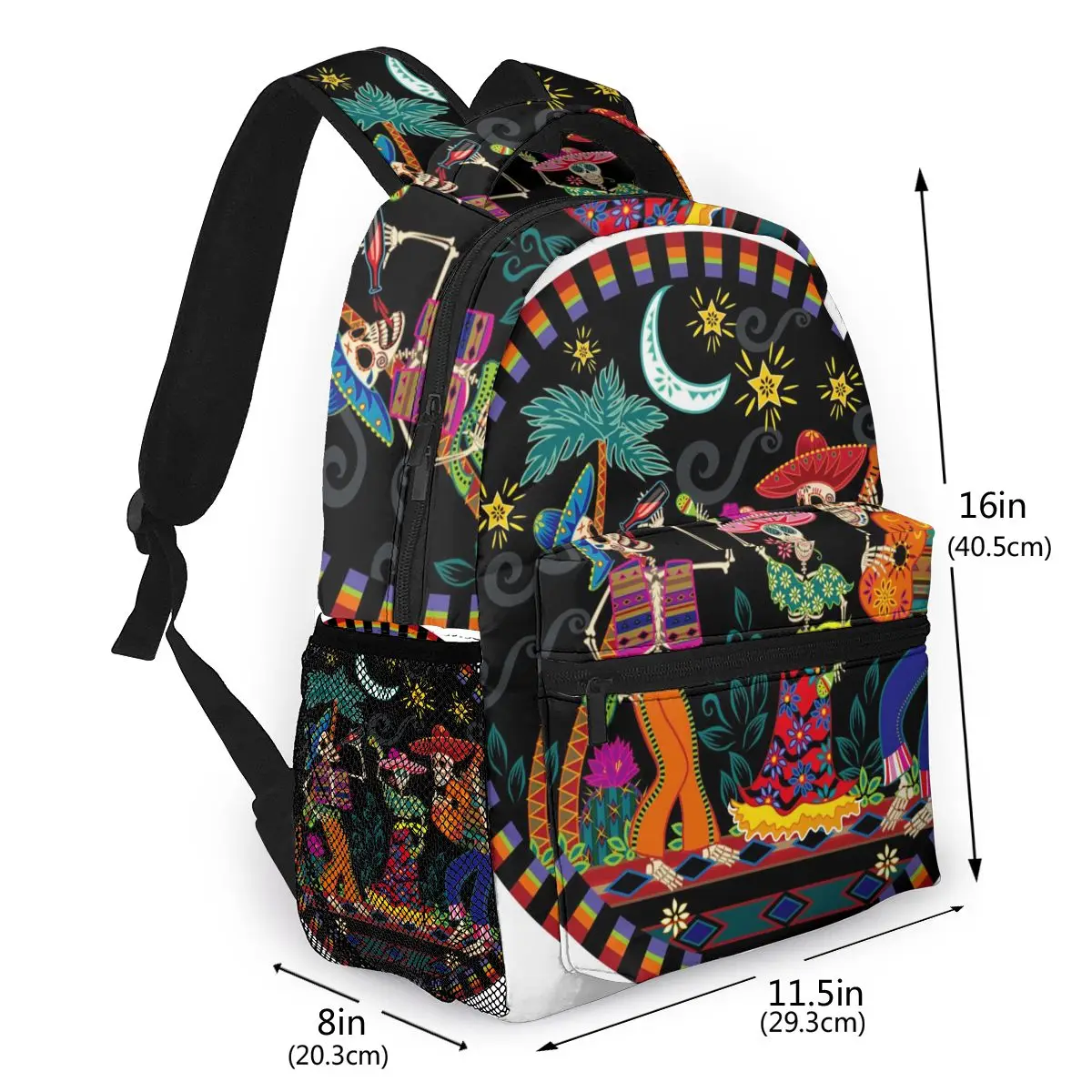 Travel Backpacks Day Of The Dead Party Girl Backpack For Women Large Capacity School Bag For Teenage