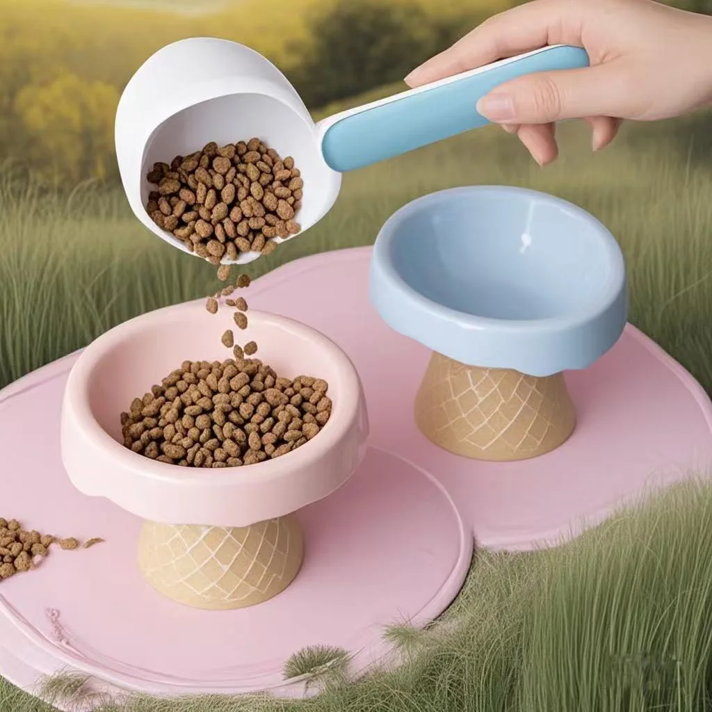 Cute Cerc Dog Bowl Pet Food Bowl Ice Cr Bowl Flower Design Small Size for s And Dogs Pet Supplies by uonai