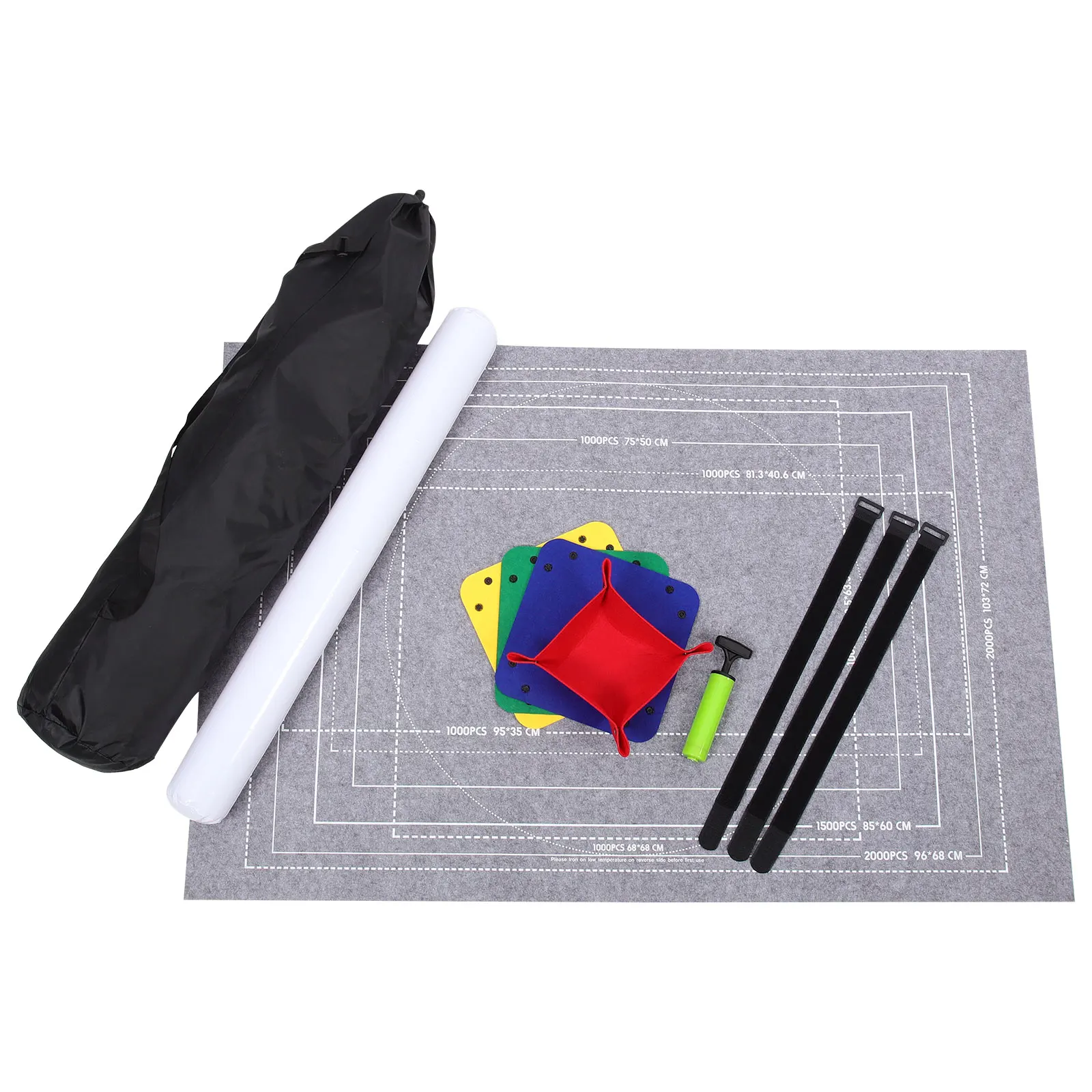 

1 Set of Pieces Puzzles Storage Mat Jigsaw Roll Felt Mat Puzzle Storage Blanket Puzzles Rollers Green Random Inflator Color