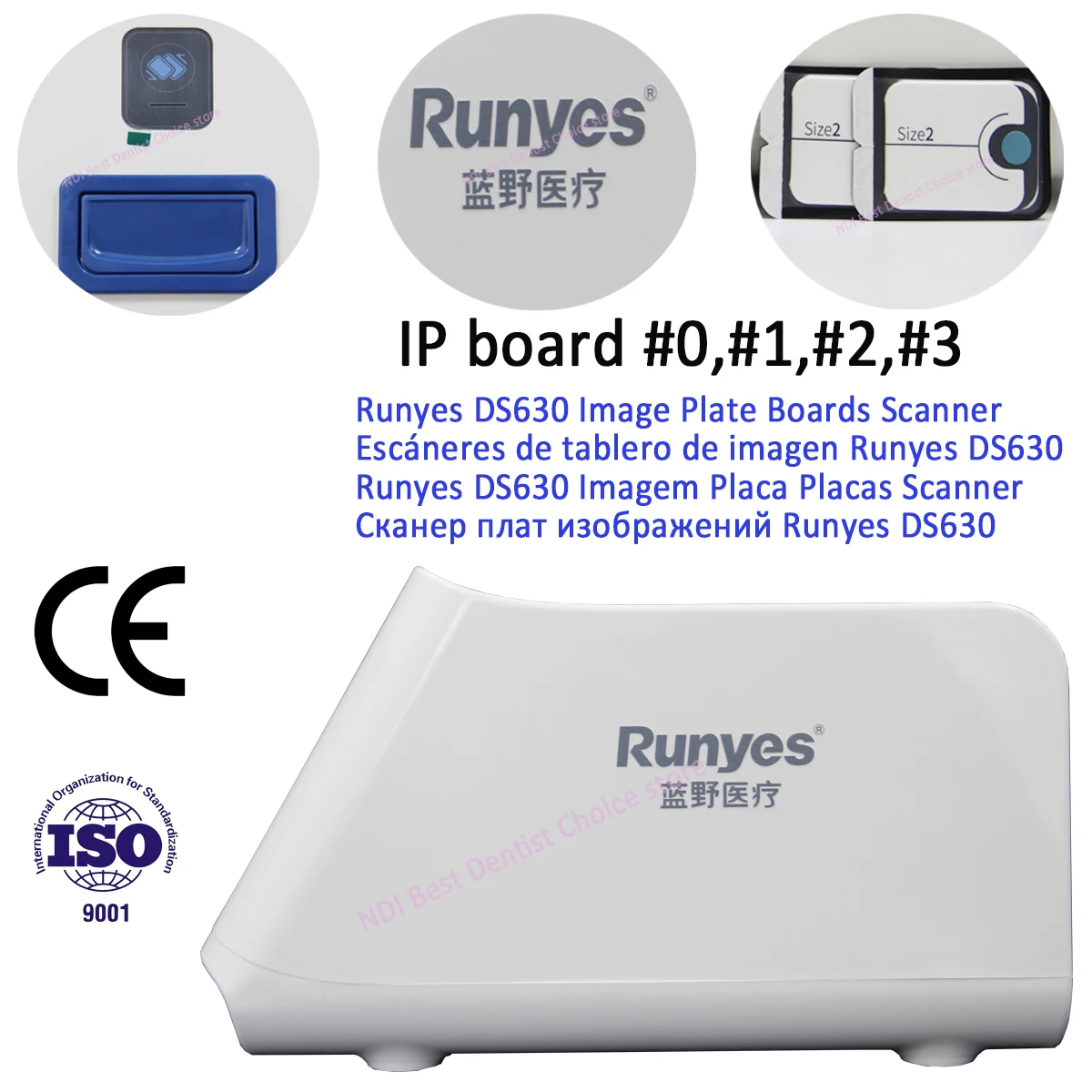 Dental Digital CR X-ray Imaging Plate Scanner, Runyes DS630, fácil instalação, operação simples