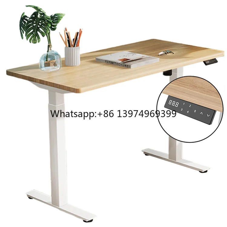 2024 Smart Office Single Motor Stand up Table Electric Standing Adjustable Sit Stand Desk Automatic