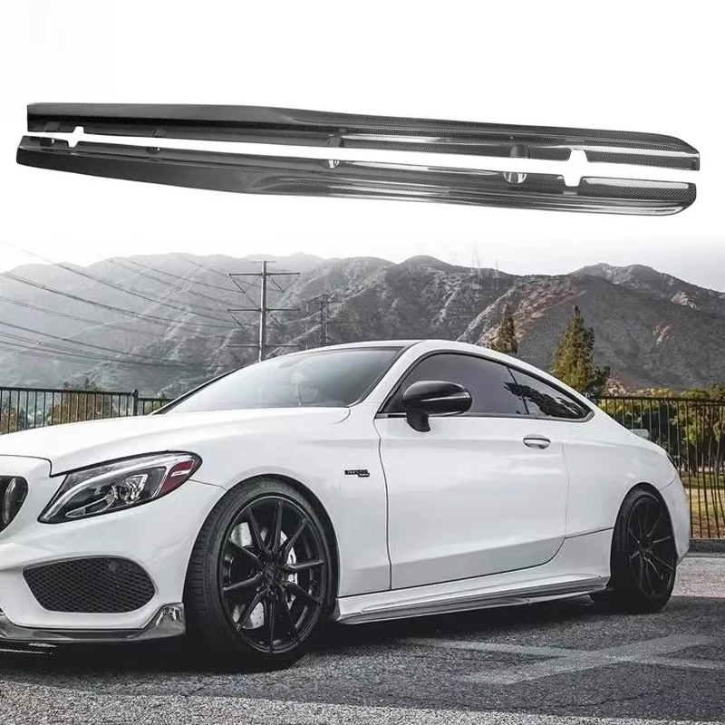 Premium Car Accessories W205 C43 Coupe B-Style Carbon Fiber Body Kit Front Side Skirts Rear Lip Spoiler Mirror Durable
