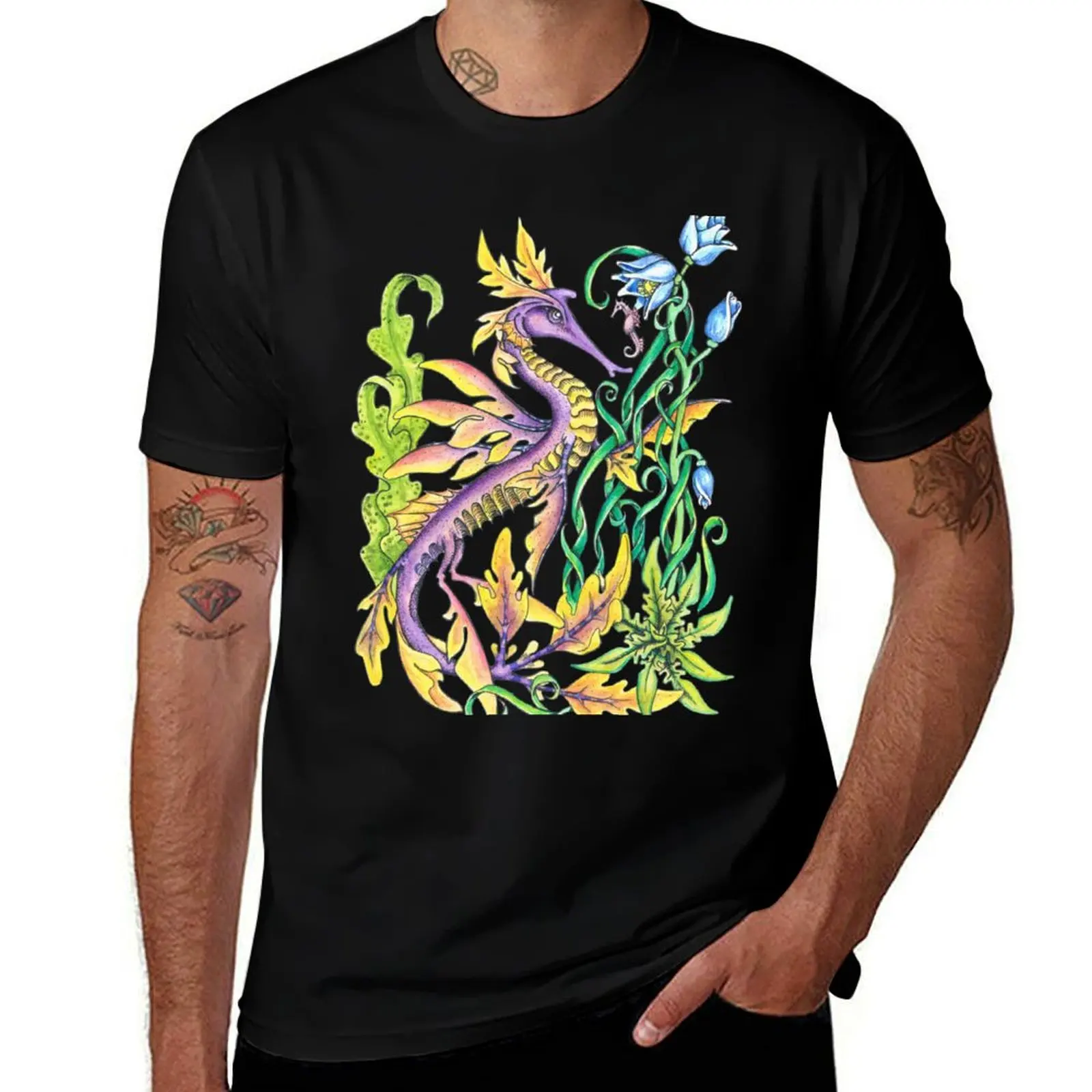 

Seahorse T-Shirt clothes custom t shirt funny costumes Anime t-shirt shirts graphic tee men