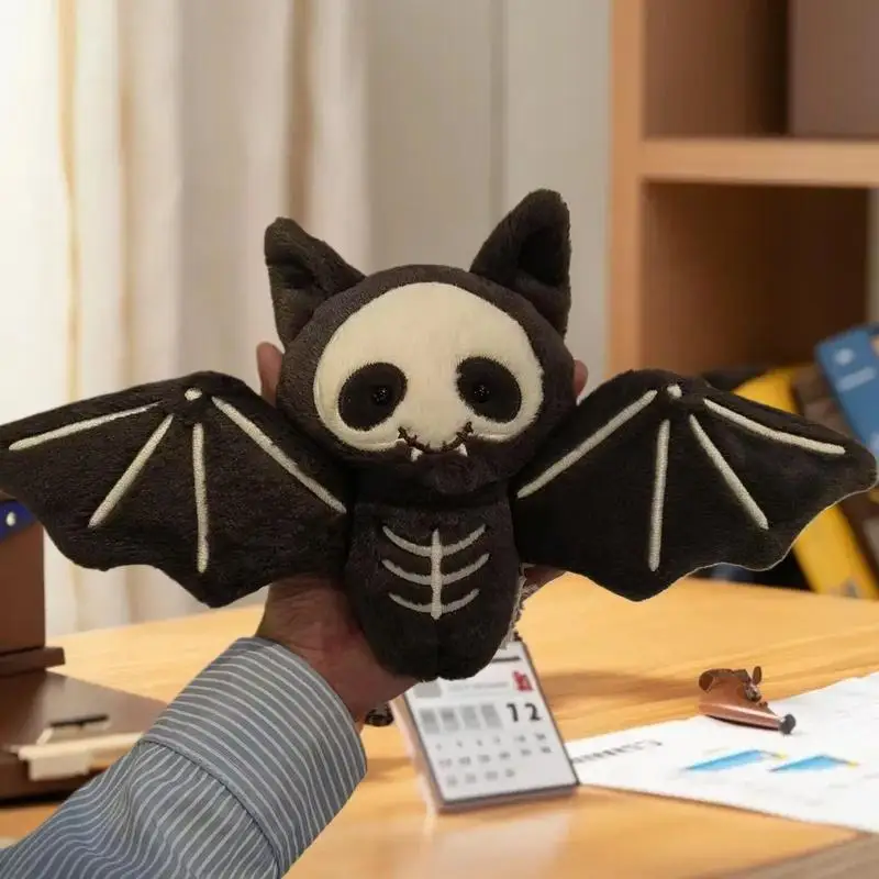 かわいいぬいぐるみスカルバットキーホルダー漫画ぬいぐるみおもちゃバッグペンダントバックパック吊り下げ装飾ハロウィンギフト
