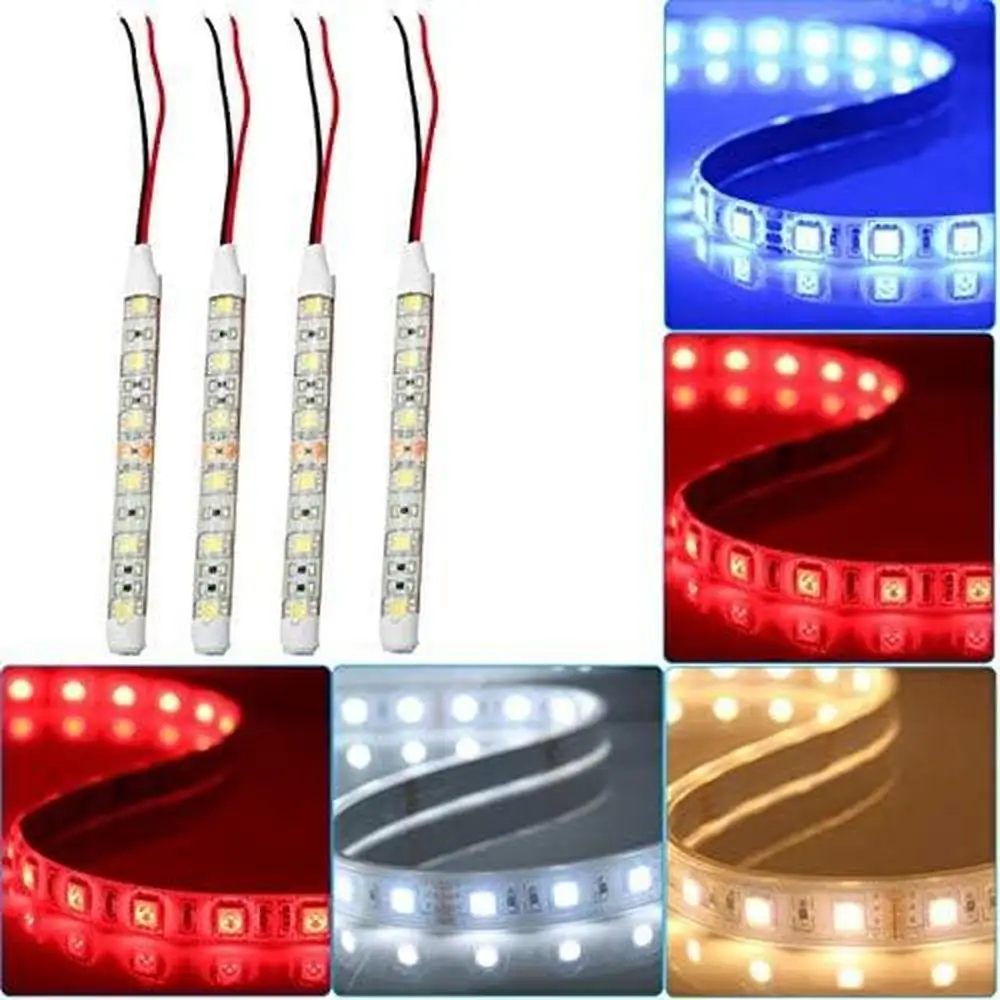 12V 2Pcs  30cm  Car LED  Strip Lights DRL Daytime Running Light  Universal For Motorcycles Cars ATVs, Home Decorative Lighting