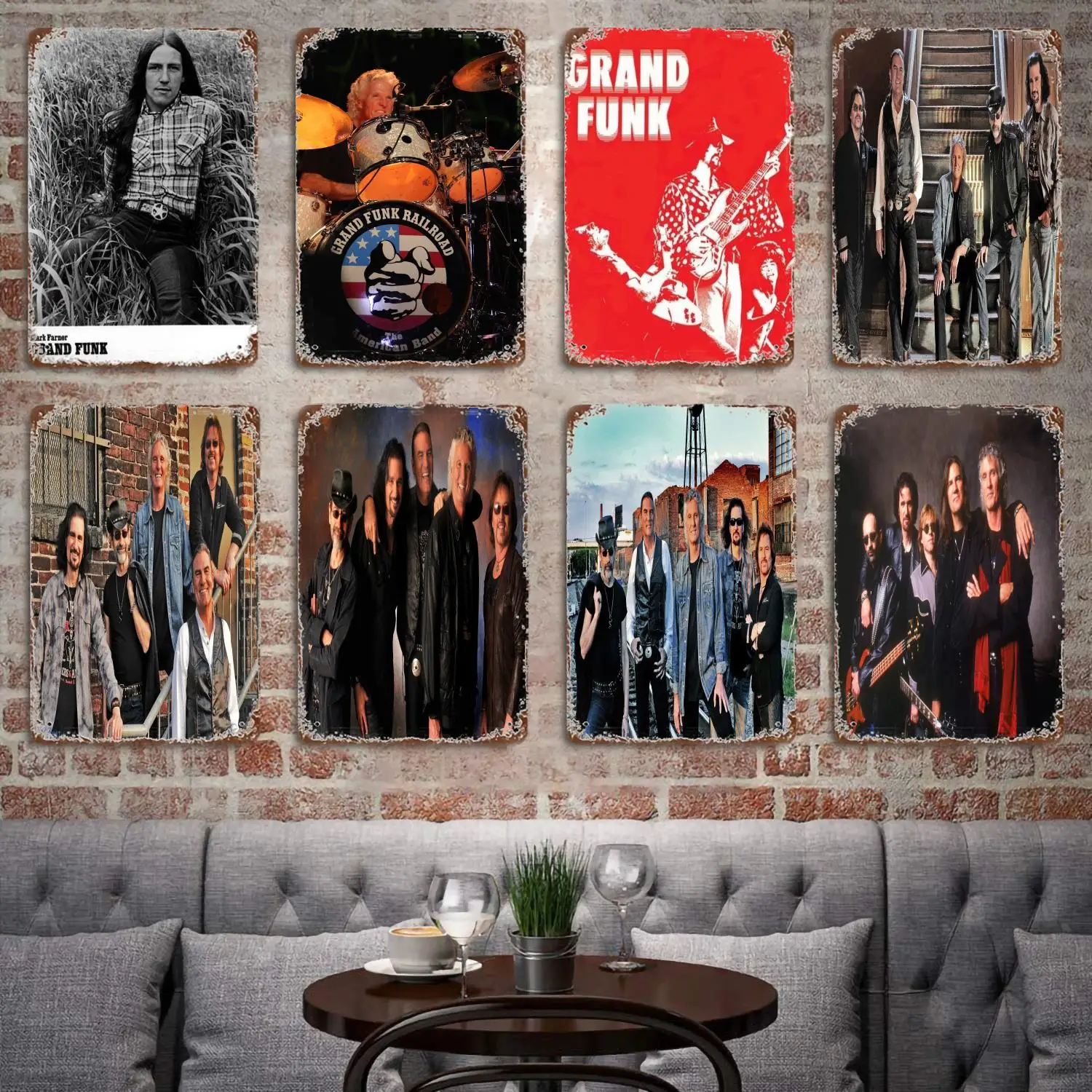 

Grand Funk Railroad Band Decor Poster Vintage Tin Sign Metal Sign Decorative Plaque for Pub Bar Man Cave Club Wall Decoration