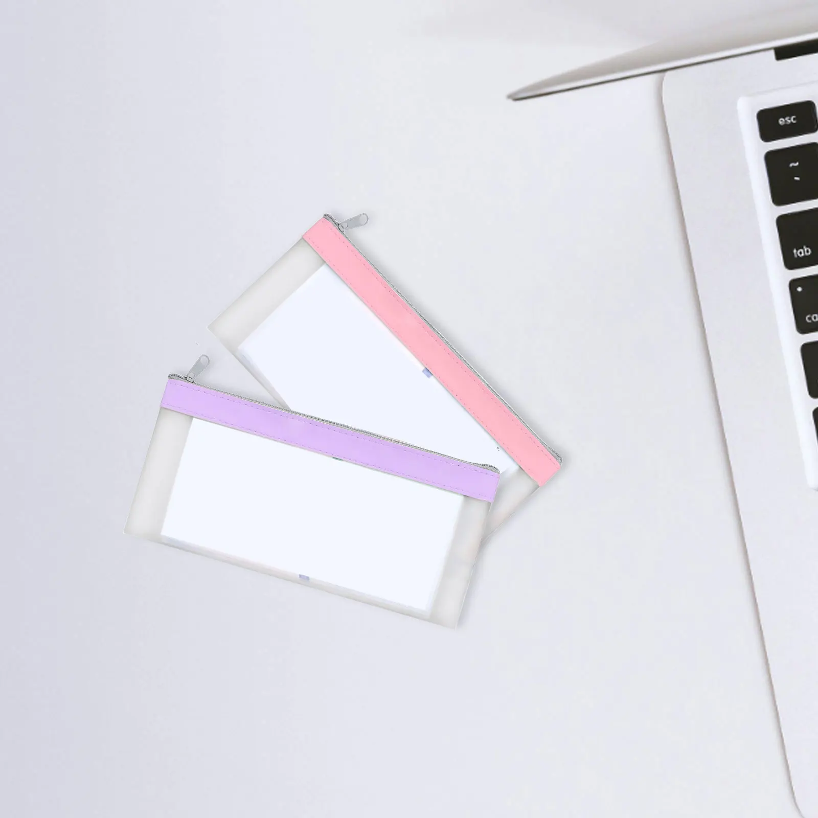 

4pcs Transparent Money Pouch With Zipper For Cash Envelopes And Checks Storage For Budgeting And Safe Bank