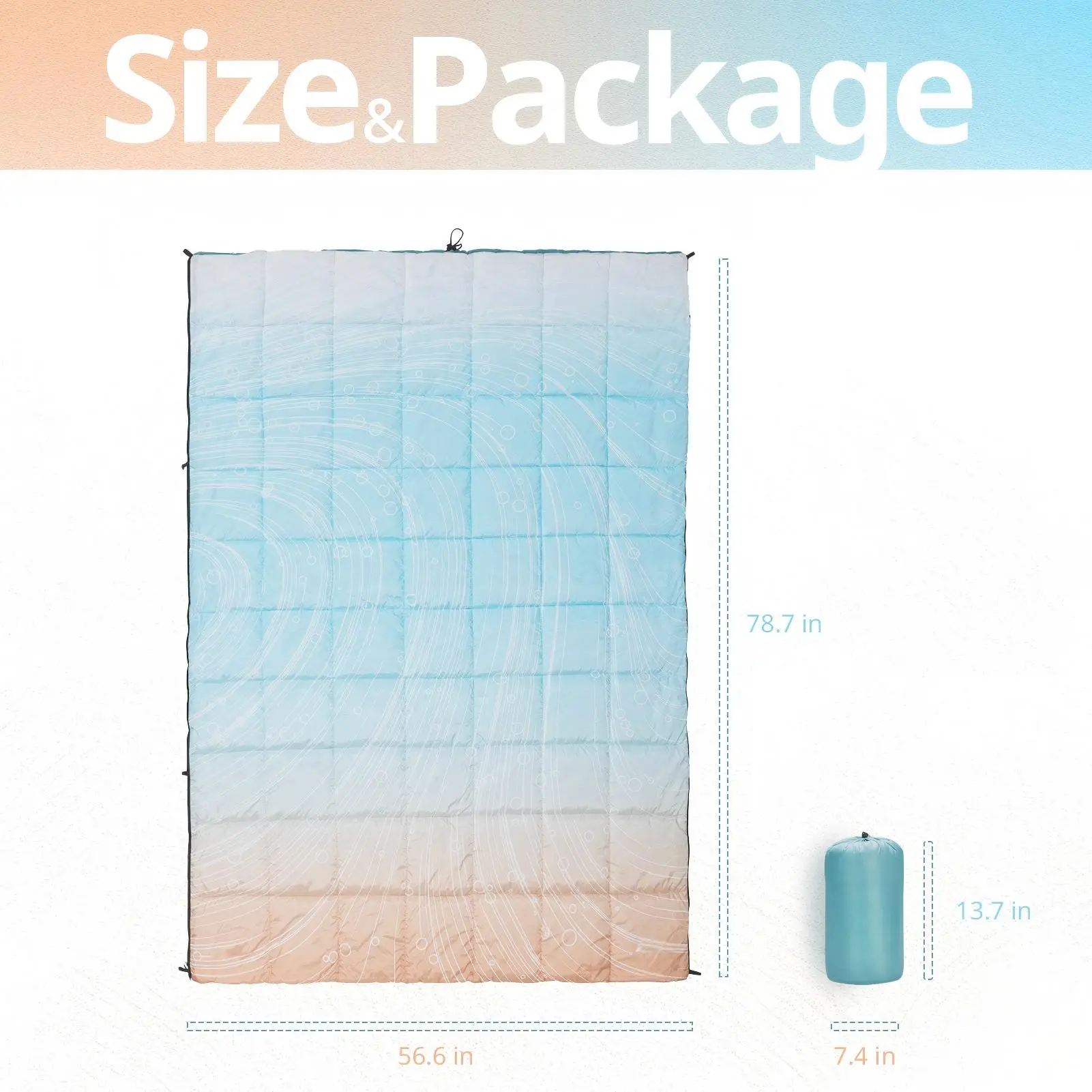 New Adult Camping Sleeping Bag Cold Weather Polyester Winter Travel Cold-Proof Down Quilt Home Use Nap Blanket
