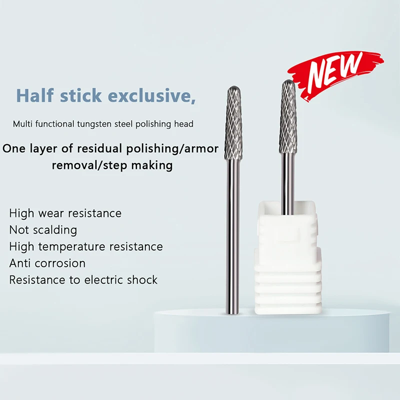 1 pz fresa per unghie elettrica in carburo di tungsteno per accessori per unghie per macchine per manicure
