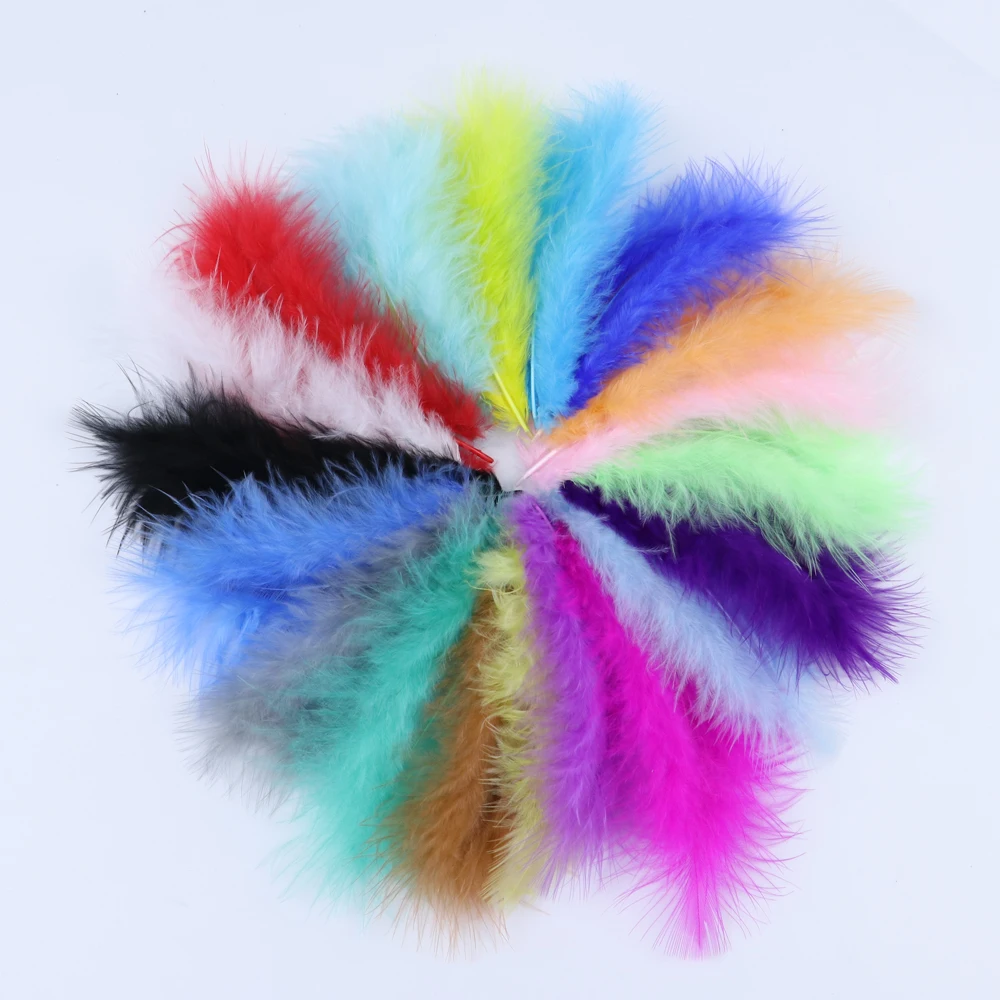 50/100pcs Colorful Fluffy Turkey Feathers for Jewelry Making Marabou Feather for Crafts Clothes Decor Dream Catcher Decoration