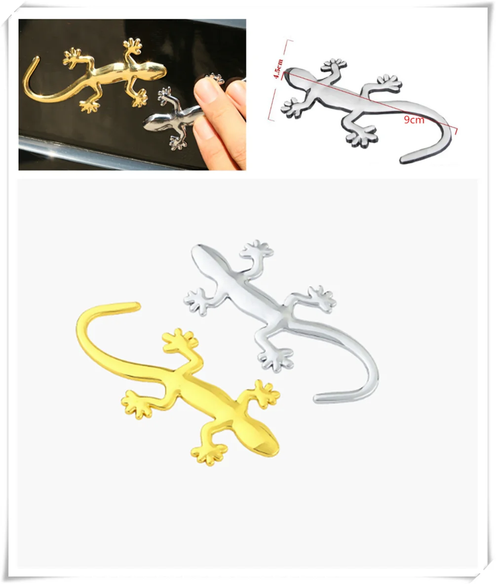 3D Auto Motorcycle Styling Applique Car Sticker Animal Gecko for Toyota 4Runner Sienna Sequoia Prius GR Camry i-TRIL