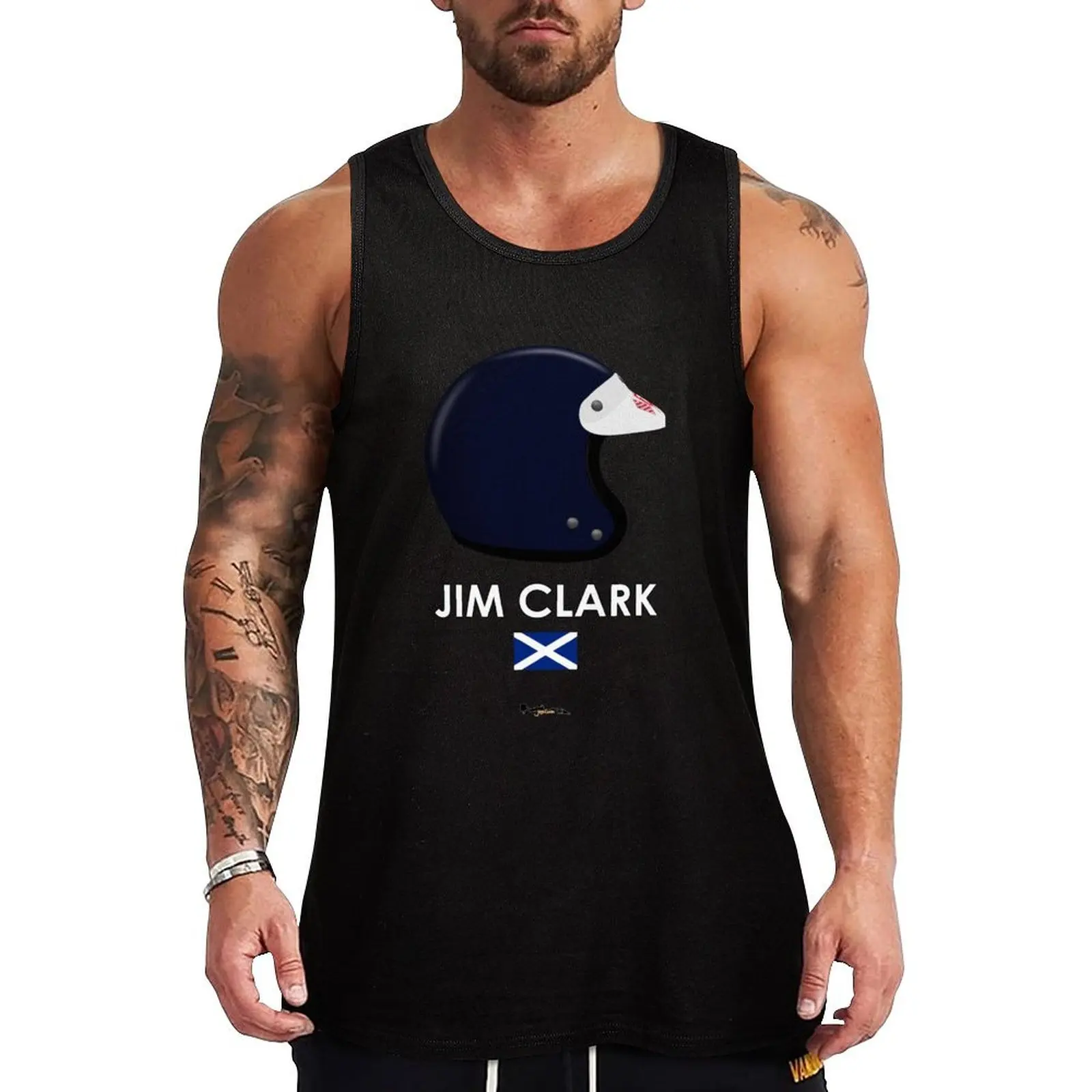 

Jim Clark - Helmet & Name Tank Top Men's sports t-shirt Men's fitness t-shirt fashion 2025 man gym shirts