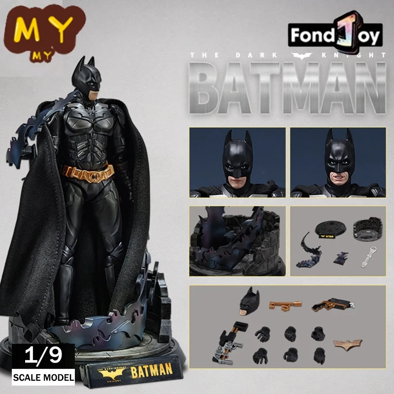 Original Fondjoy 1/9 Batman Figure Deluxe Edition DC Justice League Figures Batman Figurine With Scene Platform Joint Movable