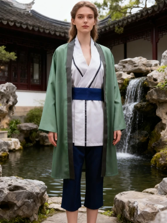 انمي ياباني الكرتون تأثيري حلي جديد حار تسونادي فتاة النساء الأخضر كيمونو عيد الميلاد هالوين دعوى كرنفال الكرتون موحدة