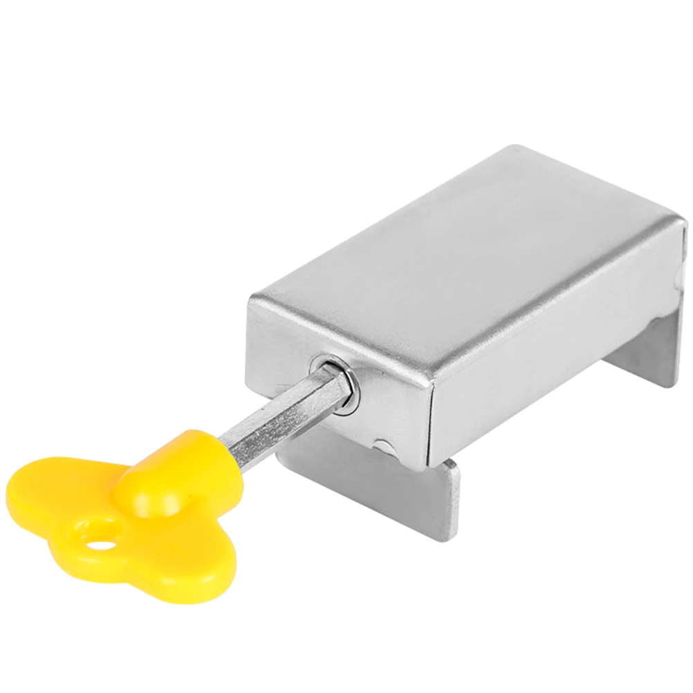 

1 set 1 Set Stainless Steel Window Safety Sliding Lock Key Operated Childproof Door Lock For Glass Metal Security Easy Install