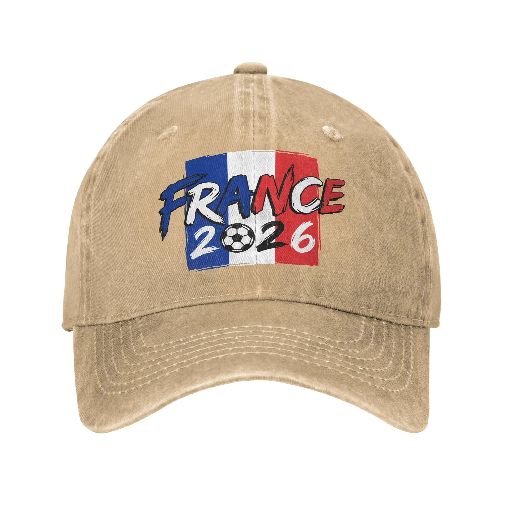 France Football 2026 Baseball Cap Distressed Denim Washed Usa Canada Mexico Soccer Snapback Cap Unisex Hats Cap
