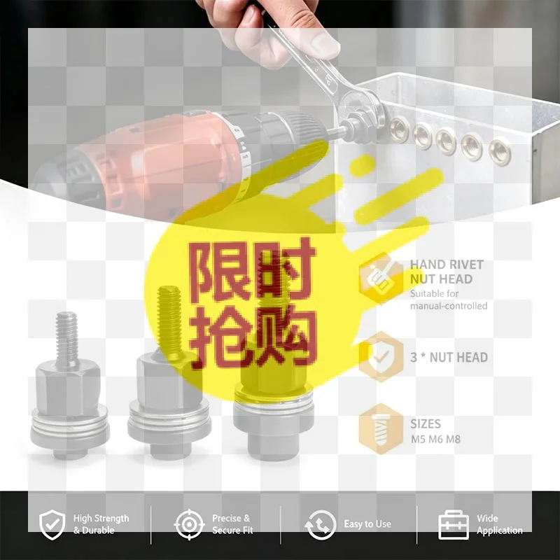 【BA】Hand Nut M5 M6 M8 Mandrel Staple Manual Riveter Tool Easy Installation For Rivet Nut Torch Simple Tool For Riveting Nuts