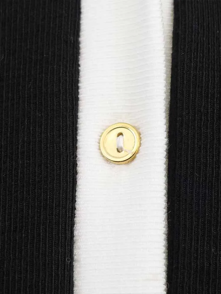 قميص نسائي جديد على الطراز الأوروبي والأمريكي بسيط ومتعدد الاستخدامات وأكمام طويلة للتنحيف ومنع الألوان على الوجهين #6