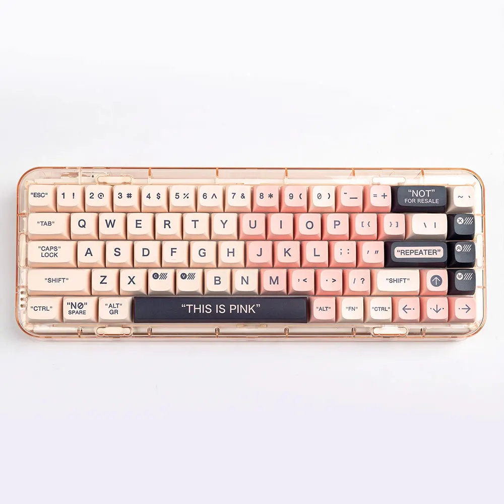 USLION 140 Keys XDA Profile Pink Keycaps PBT Dye Sublimation Key Caps for Gaming Mechanical Keyboard  MX Switches Custom DIY Kit