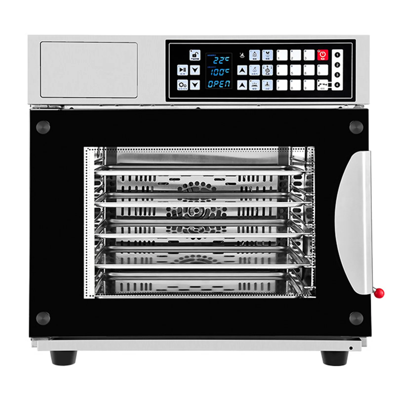 Commercial Industrial 120L 5 Traymanufacturer High Temperature Combi Steam Oven Mot Electric With Heat Dissipation Hole Design