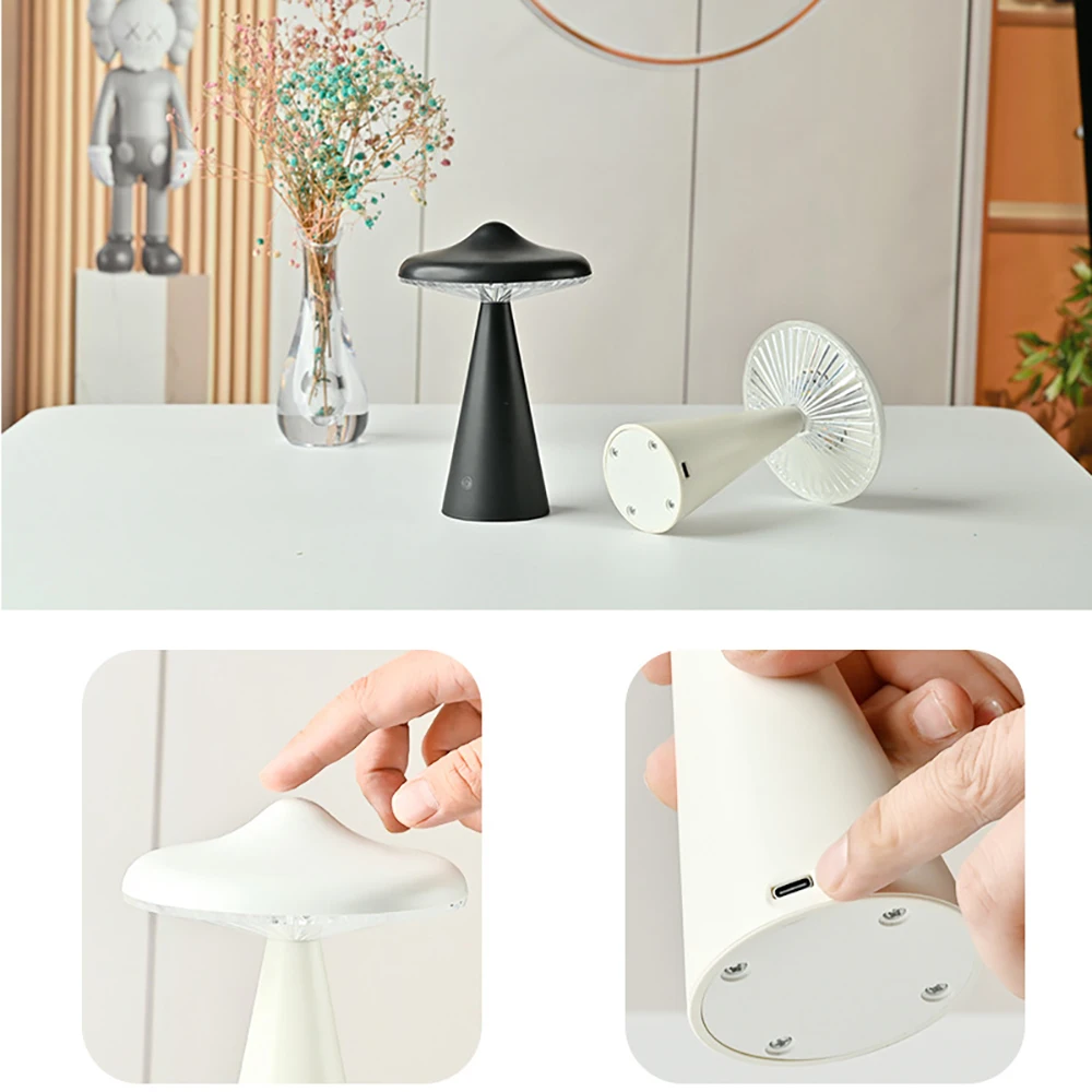 RGB UFO atmosphere night light USB charging decoration gift bedside bedroom bar creative touch small table lamp