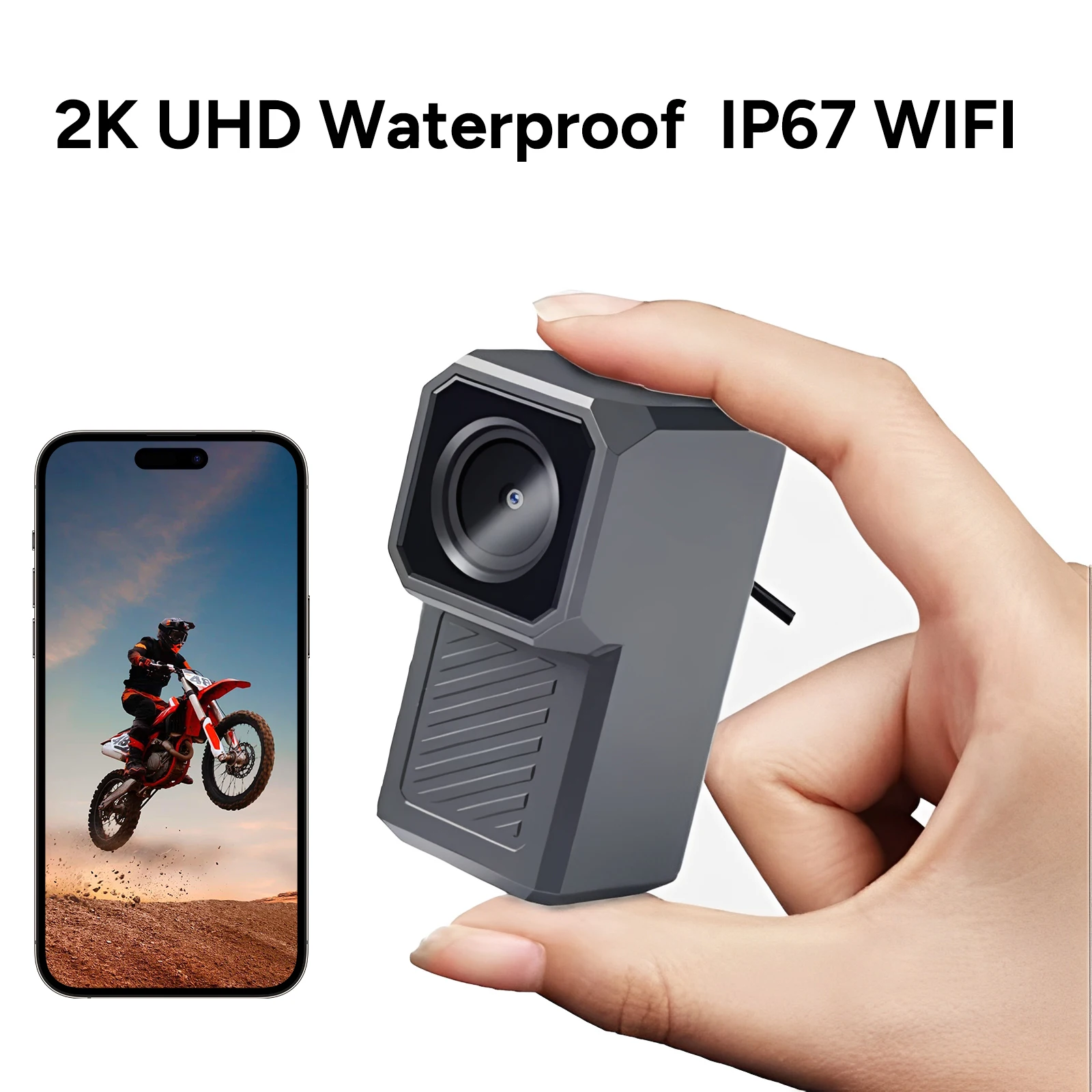 Mini Camera 2k UHD Wifi Wireless Motorcycle DVR Full Body 30FPS Waterproof IP67 Moto Camera Dash Cam 150° Driving Video Recorder