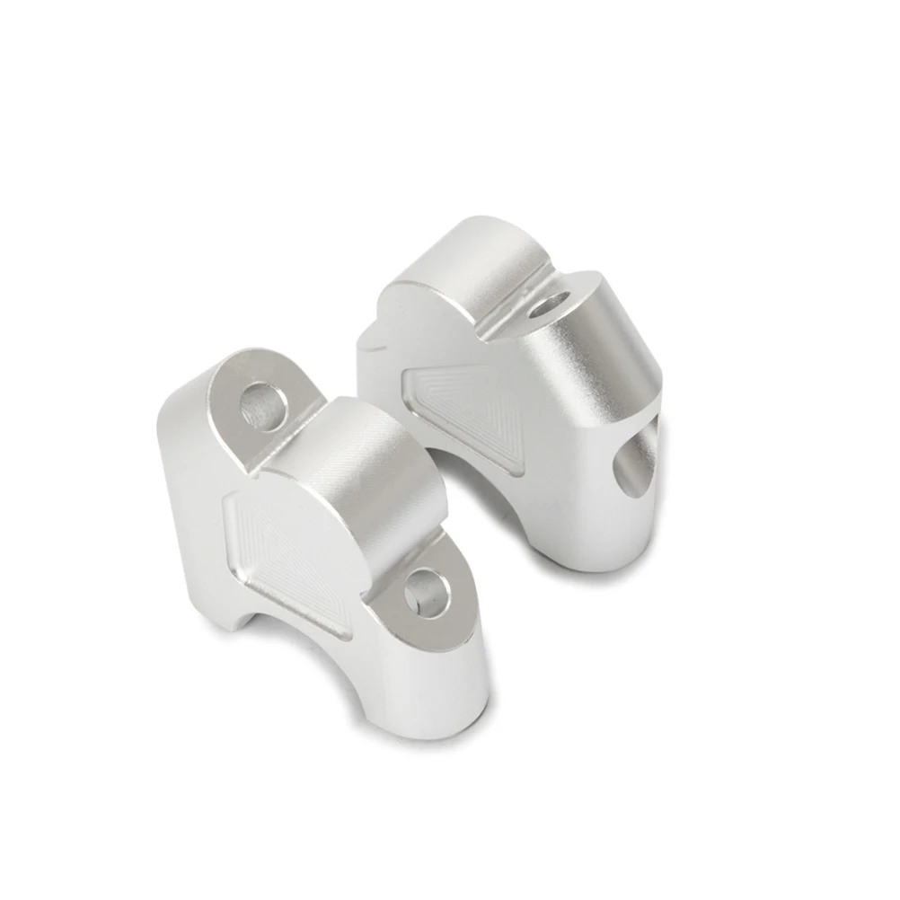 

Motorcycle Handlebar Riser 2 Inch Silver CNC Aluminum Lightweight Pivoting Clamp Fit Various Bikes Truck Brakes