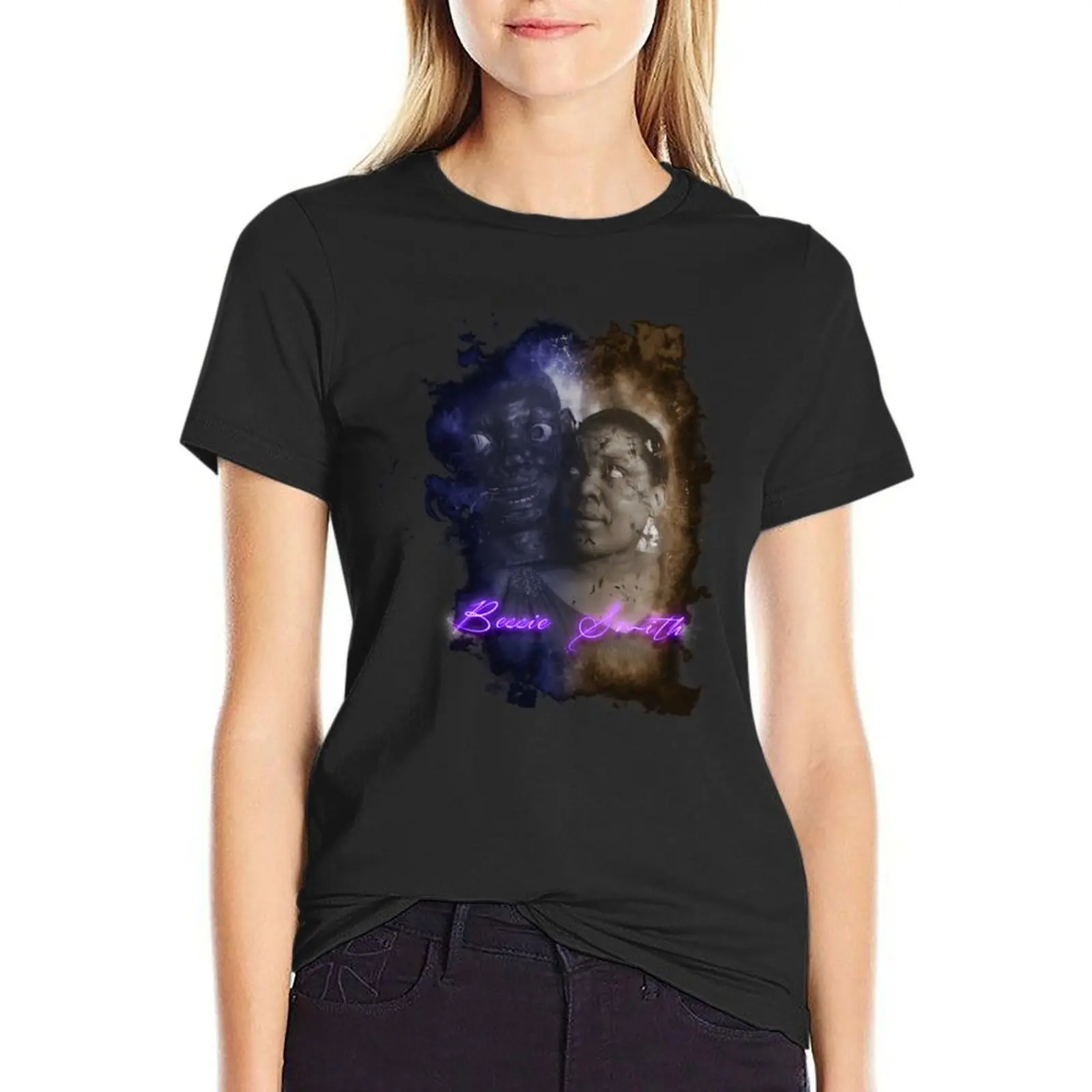 

Bessie Smith T-Shirt animal prinfor Aesthetic clothing blacks summer clothes Woman T-shirts