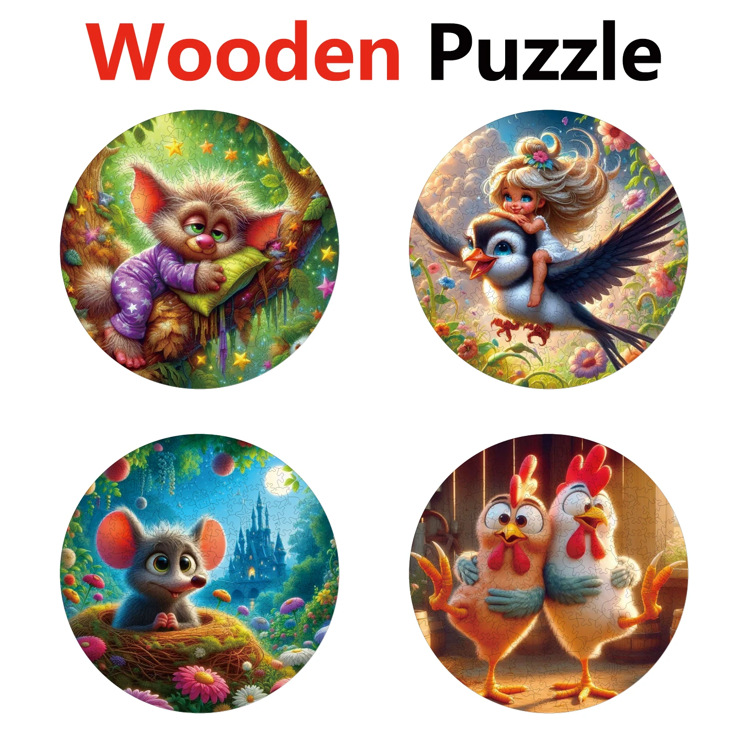 

Koala Swallow Mouse Chicken Animal Puzzles High Quality Jigsaw Puzzle Wooden Puzzle Best Christmas Gift