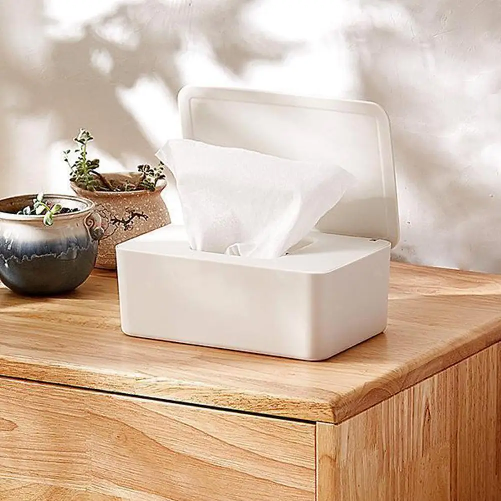New Wet Tissue Box With Lid Dustproof Wipes Dispenser Portable Storage For Car Home Office Desktop Organizer view 3