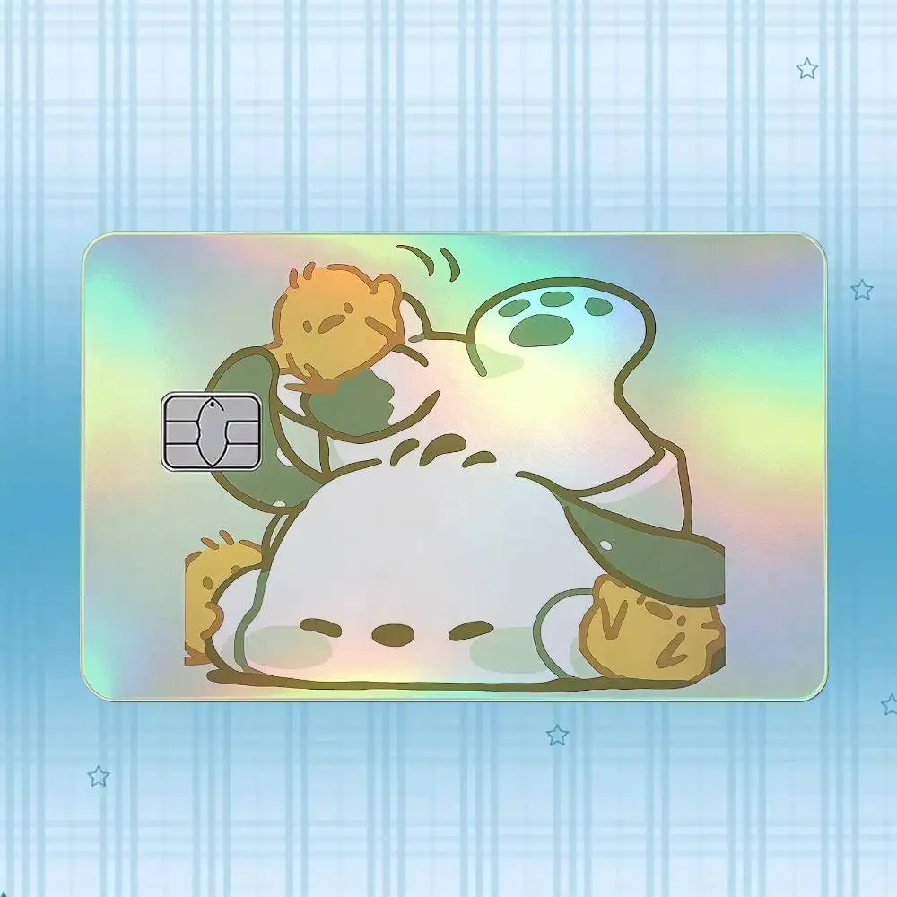 P-Pochacco Laser-Hologramm-Karten-Skin-Aufkleber für Kredit- und Debitkarten – 4 Stück/Set, wasserfester, kratzfester Schutz – Detail 15