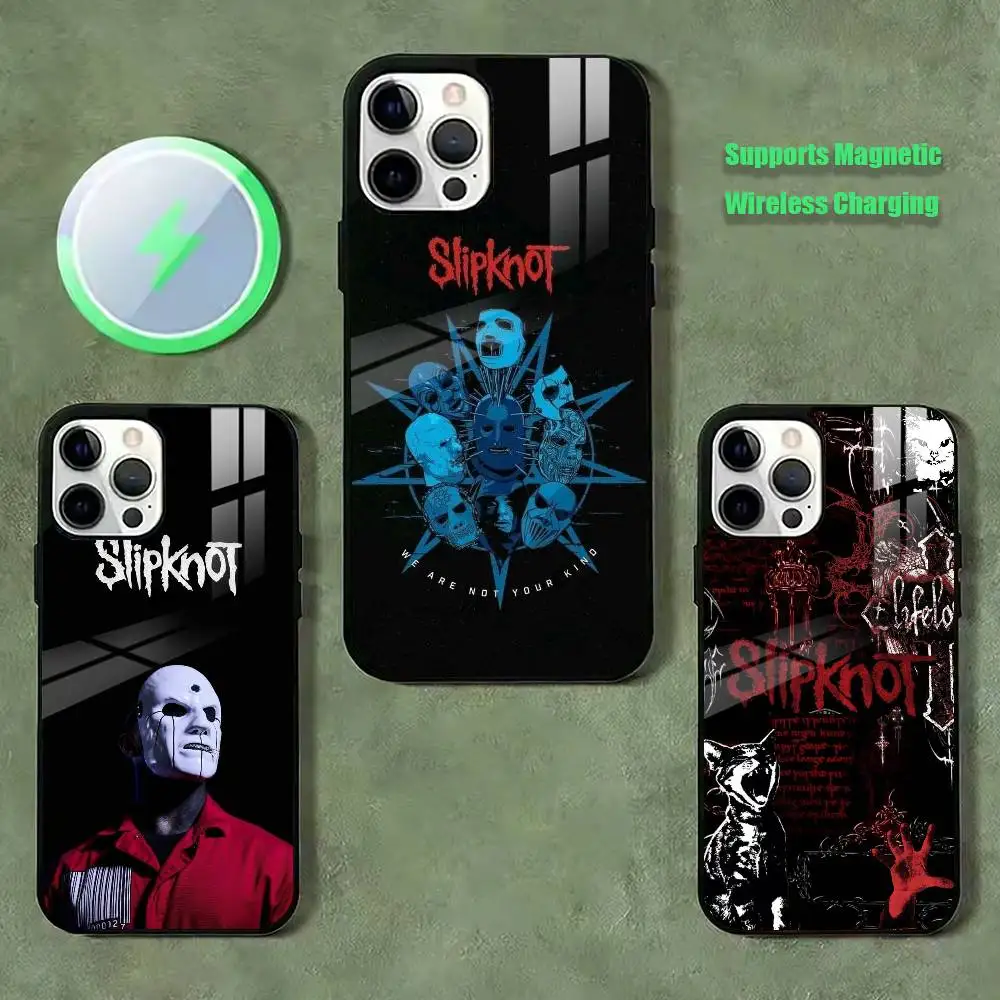 

Band s-Slipknot Phone Case For iPhone17,16,15,14,13,12,11 Plus,Pro Supports Magnetic Wireless Charging