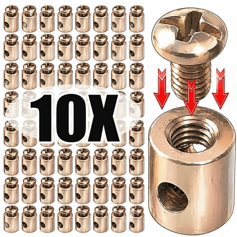 10PCS Cable Fixing Bolt Motorcycle Throttle Cable Clamp Metal Snap Head Cable Stopper Clamp Fixing Anti Slip Brake Cable Clip