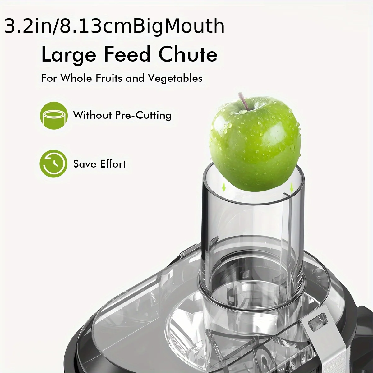 SiFENE-máquina exprimidora de boca grande, Extractor potente de 3,2 W para frutas y verduras, sin BPA, inoxidable, 1000"