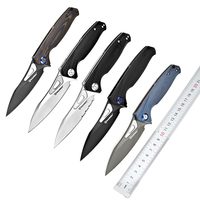 HARNDS Falcon CK9180 Folding Pocket Knife with BOHLER K110 Steel Camping Hunting with G10 Handle Deep Carry Pocket Clip EDC Tool