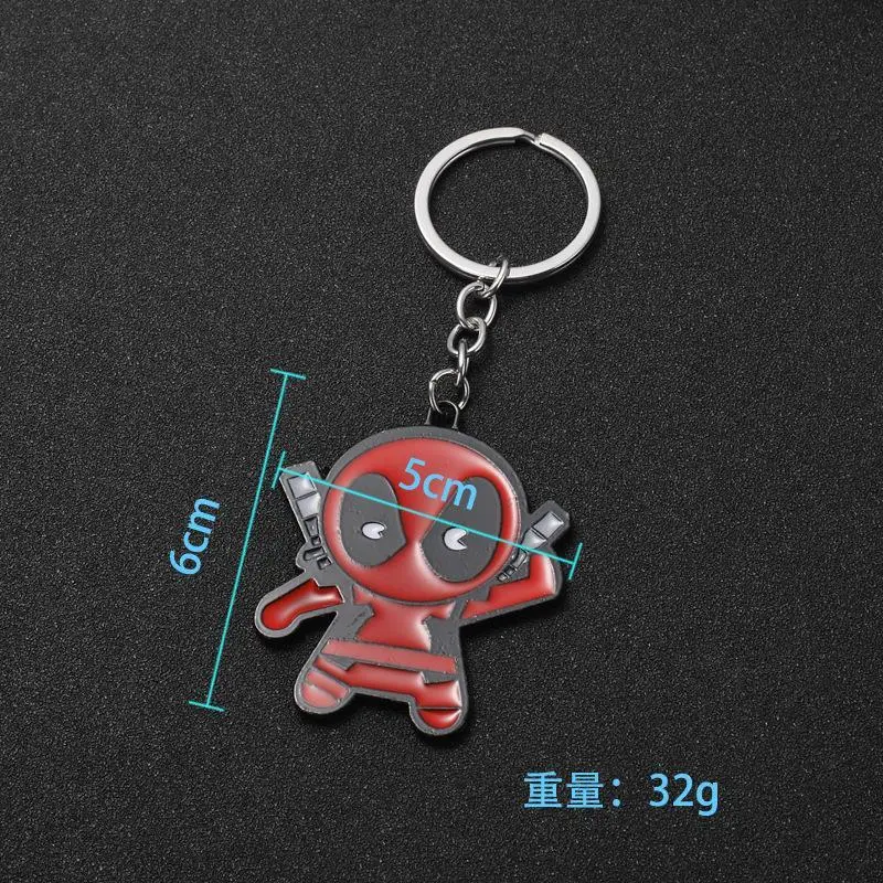 Marvel Deadpool animation peripheral personalized alloy keychain creative cool and handsome pendant accessories gifts wholesale