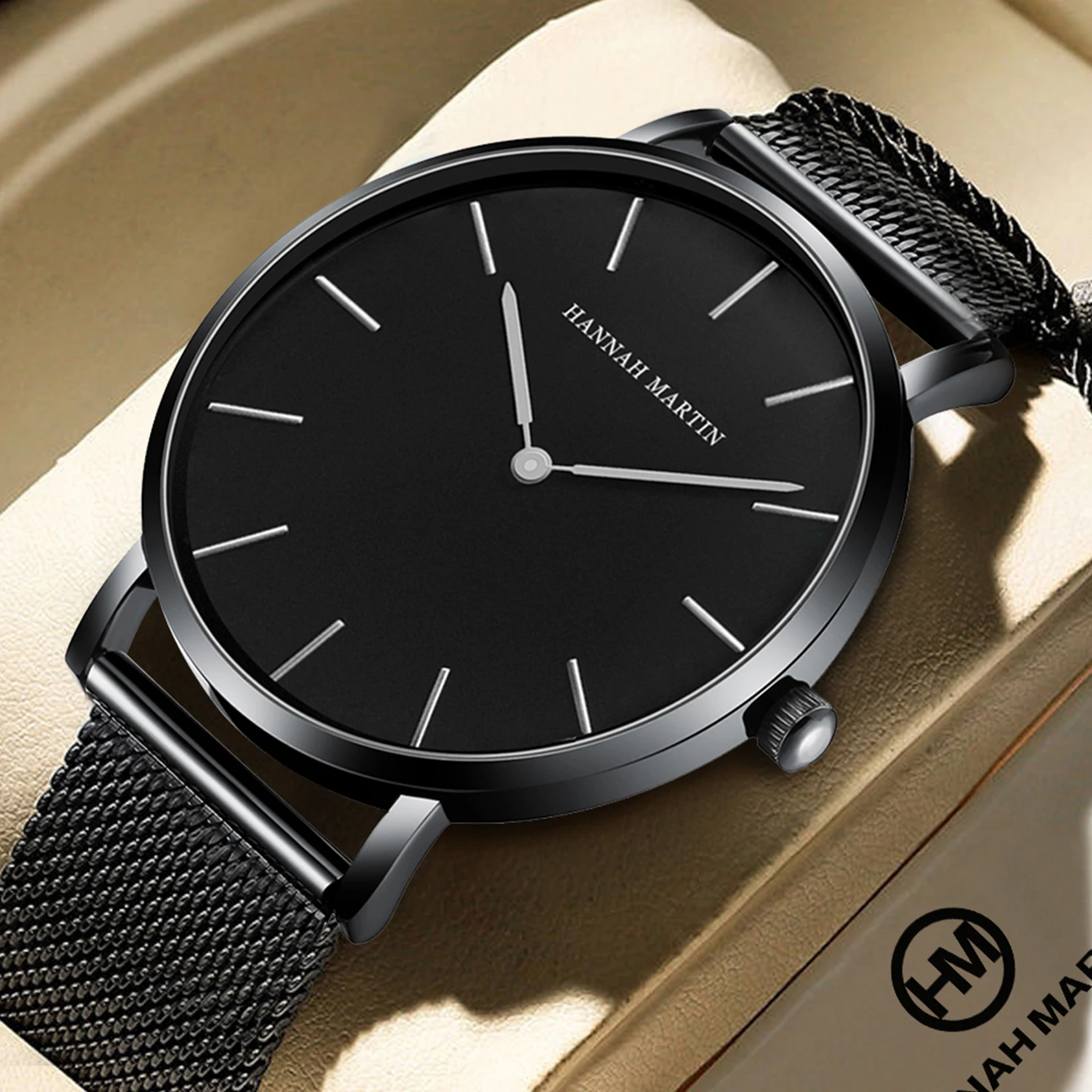 Japanese Original Reloj Hombre 3Bar Waterpoor Simple Casual Quartz Watches for Men High Quality Stainless Steel gifts for  him