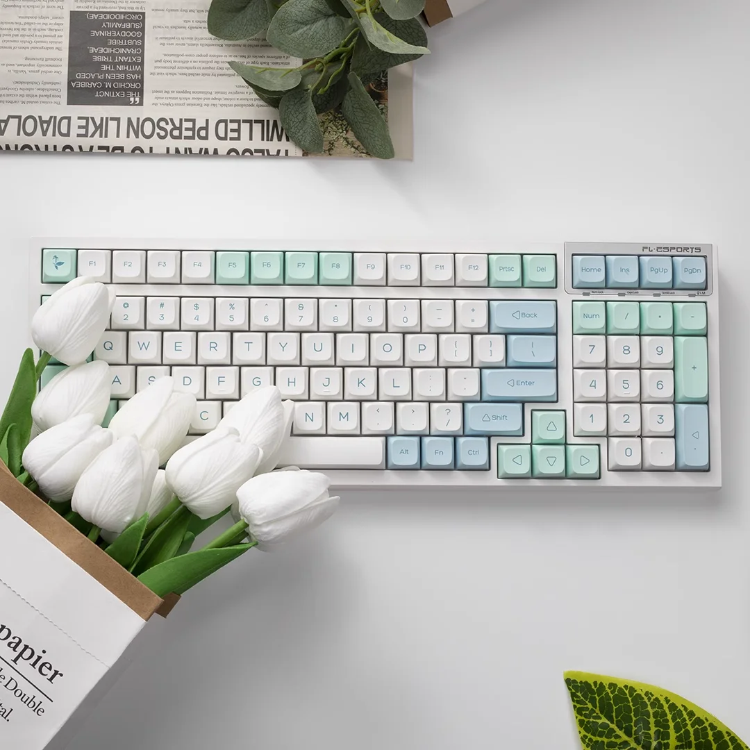 137 Keys Ice Mint XDA Profile Keycaps For Cherry MX Switch Mechanical Keyboard PBT Dye Sublimation Keycap custom Key Caps DIY