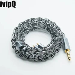 ivipQ-44 In-ear Headphone Cable, High-fidelity Upgrade Cable, suitable for 0.78 pin MMCX Dual 3.5 , HD650, HD800, KZ-QDC  IEM